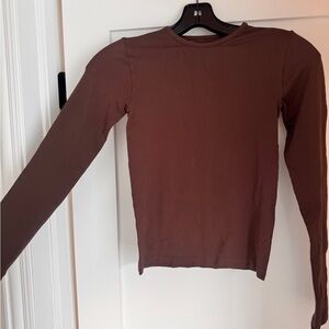 SKIMS Brown Long Sleeve Top